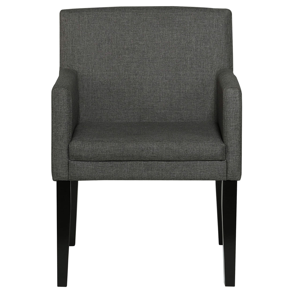 Sillón de comedor tapizado Catherine gris (juego de 2)