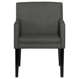 Sillón de comedor tapizado Catherine gris (juego de 2)