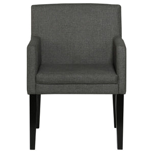 Sillón de comedor tapizado Catherine gris (juego de 2)