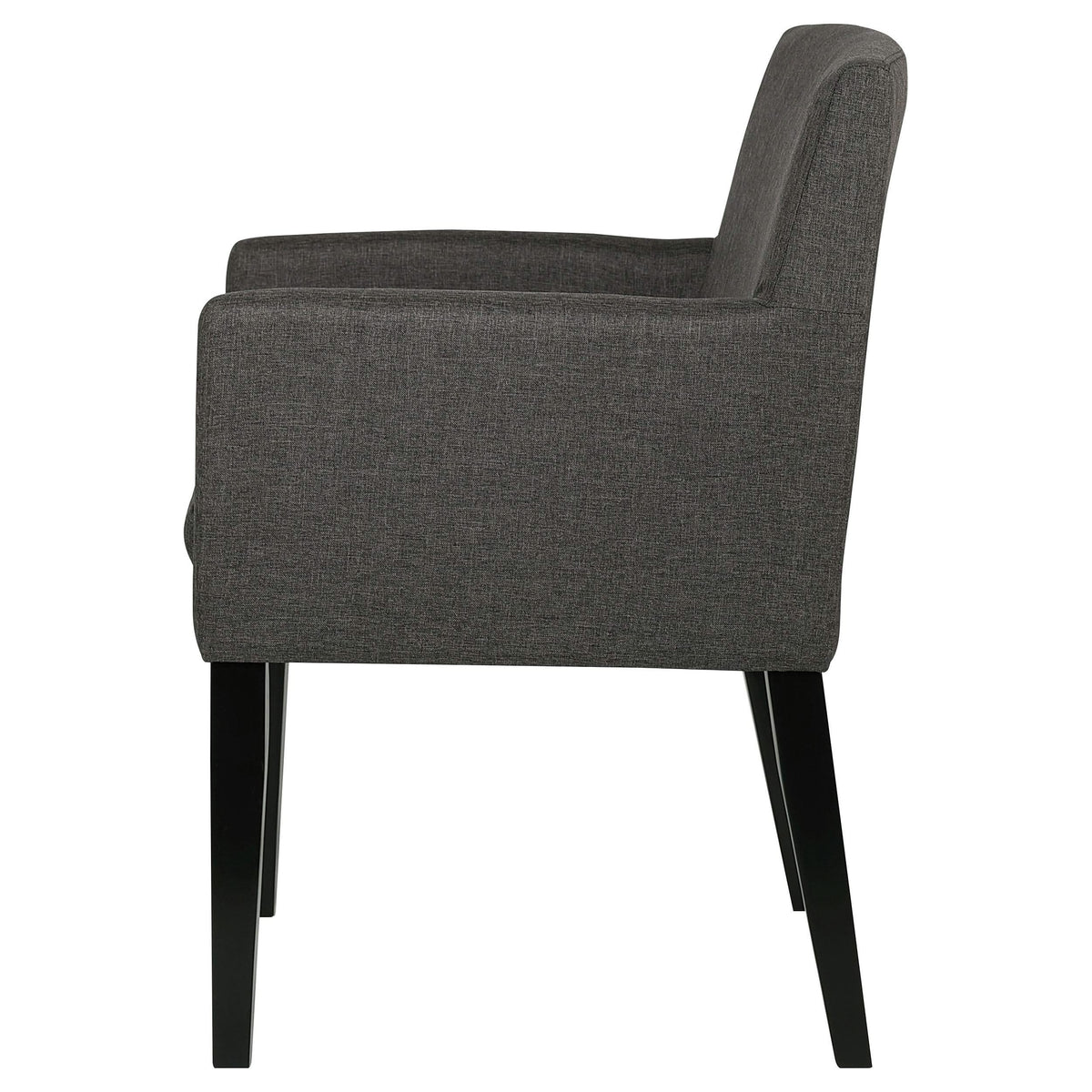 Sillón de comedor tapizado Catherine gris (juego de 2)
