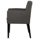 Sillón de comedor tapizado Catherine gris (juego de 2)