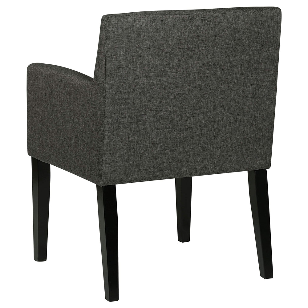 Sillón de comedor tapizado Catherine gris (juego de 2)