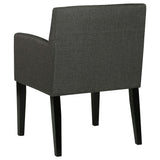 Sillón de comedor tapizado Catherine gris (juego de 2)