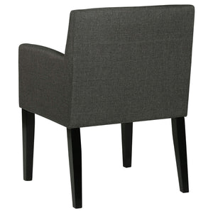 Sillón de comedor tapizado Catherine gris (juego de 2)