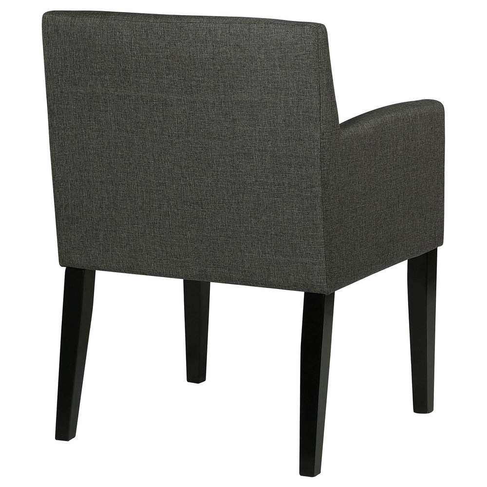Sillón de comedor tapizado Catherine gris (juego de 2)