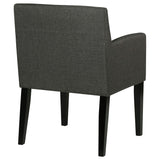 Sillón de comedor tapizado Catherine gris (juego de 2)