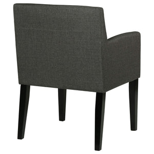 Sillón de comedor tapizado Catherine gris (juego de 2)