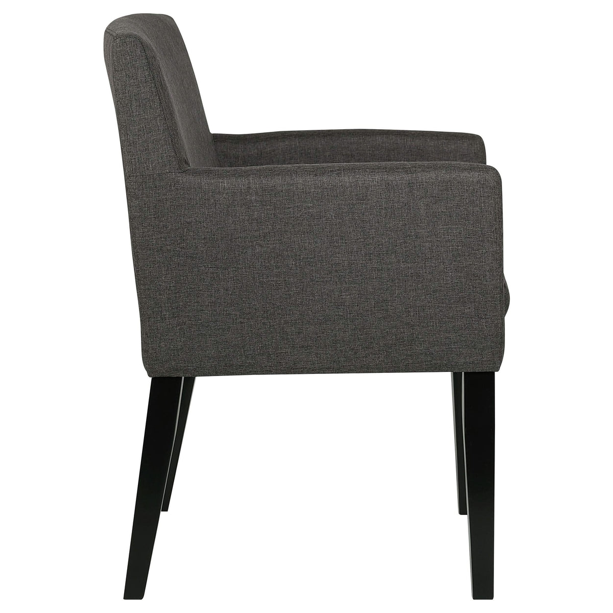 Sillón de comedor tapizado Catherine gris (juego de 2)