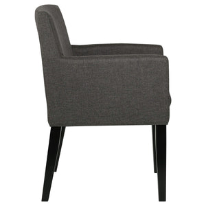 Sillón de comedor tapizado Catherine gris (juego de 2)