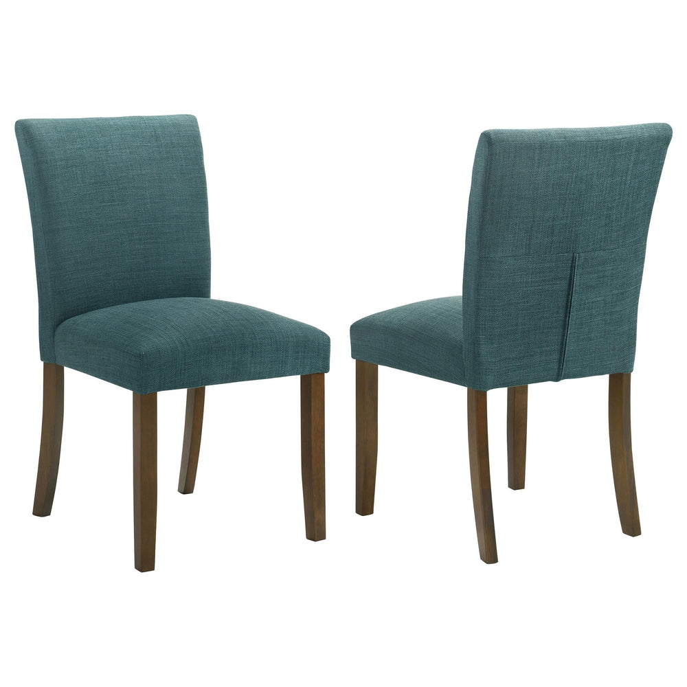 Silla de comedor tapizada Cantley azul verdoso (juego de 2)