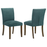Silla de comedor tapizada Cantley azul verdoso (juego de 2)