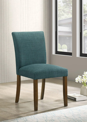 Silla de comedor tapizada Cantley azul verdoso (juego de 2)