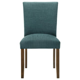 Silla de comedor tapizada Cantley azul verdoso (juego de 2)
