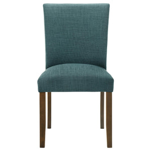 Silla de comedor tapizada Cantley azul verdoso (juego de 2)