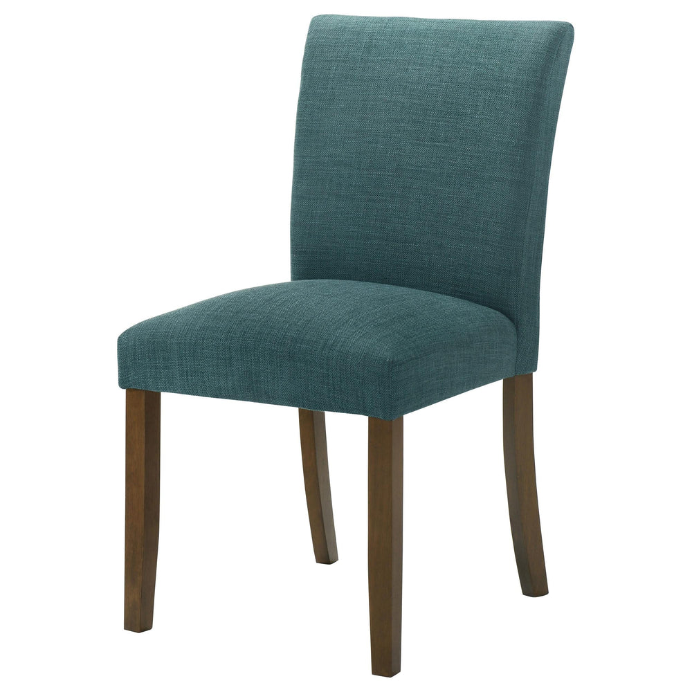 Silla de comedor tapizada Cantley azul verdoso (juego de 2)