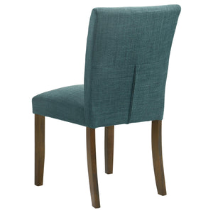 Silla de comedor tapizada Cantley azul verdoso (juego de 2)