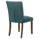 Silla de comedor tapizada Cantley azul verdoso (juego de 2)