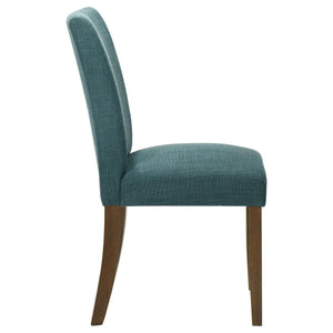Silla de comedor tapizada Cantley azul verdoso (juego de 2)