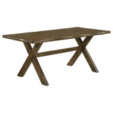 Juego de mesa de comedor rectangular Alston de 5 piezas, color nuez moscada nudosa