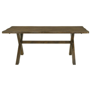 Juego de mesa de comedor rectangular Alston de 5 piezas, color nuez moscada nudosa
