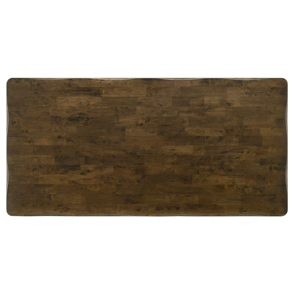 Juego de mesa de comedor rectangular Alston de 7 piezas, color nuez moscada nudosa