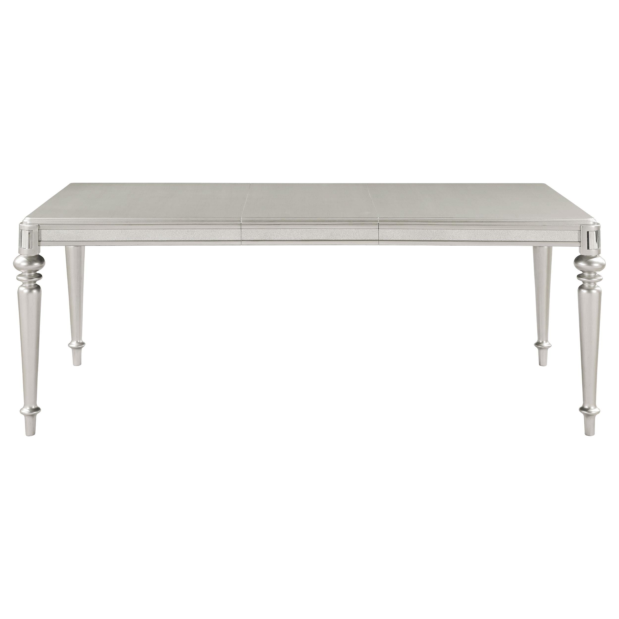 Bling Game 86-inch Extension Dining Table Metallic Platinum