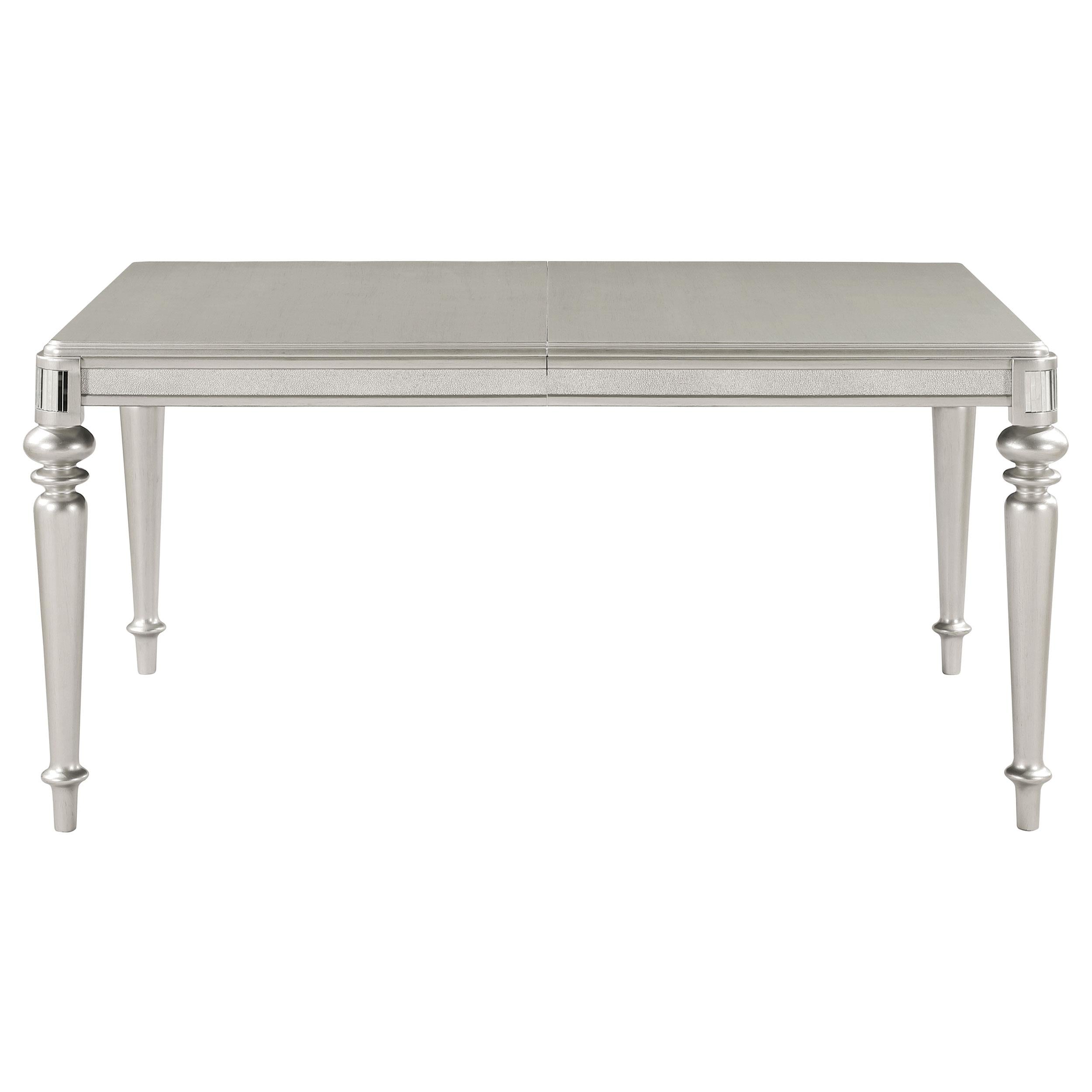 Bling Game 86-inch Extension Dining Table Metallic Platinum