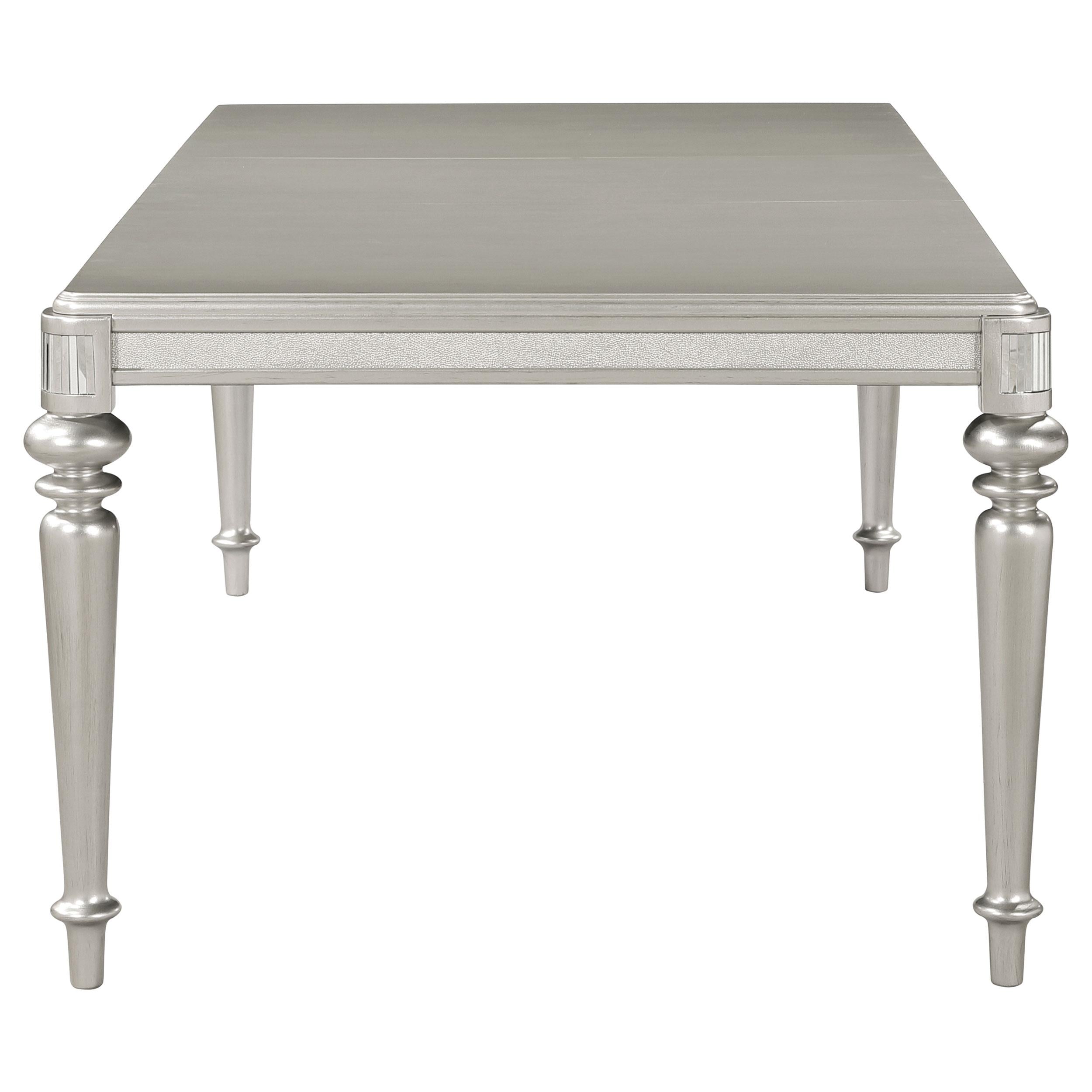 Bling Game 86-inch Extension Dining Table Metallic Platinum