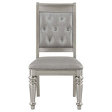 Bling Game Dining Side Chair Metallic Platinum (Set of 2)
