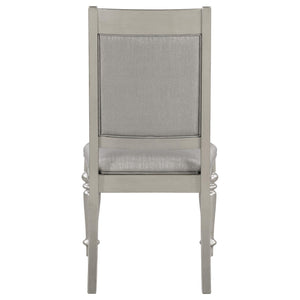 Bling Game Dining Side Chair Metallic Platinum (Set of 2)