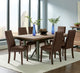 Juego de mesa de comedor rectangular de 7 piezas Spring Creek color chocolate