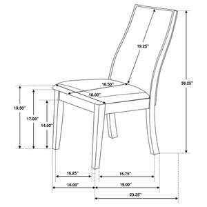 Juego de mesa de comedor rectangular de 7 piezas Spring Creek color chocolate