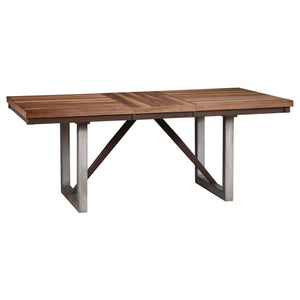 Mesa de comedor extensible Spring Creek de 77 pulgadas en nogal natural