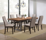 Mesa de comedor extensible Spring Creek de 77 pulgadas en nogal natural