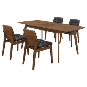 Juego de comedor rectangular Redbridge de 5 piezas en nogal natural