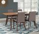 Juego de comedor rectangular de 5 piezas Redbridge en nogal natural