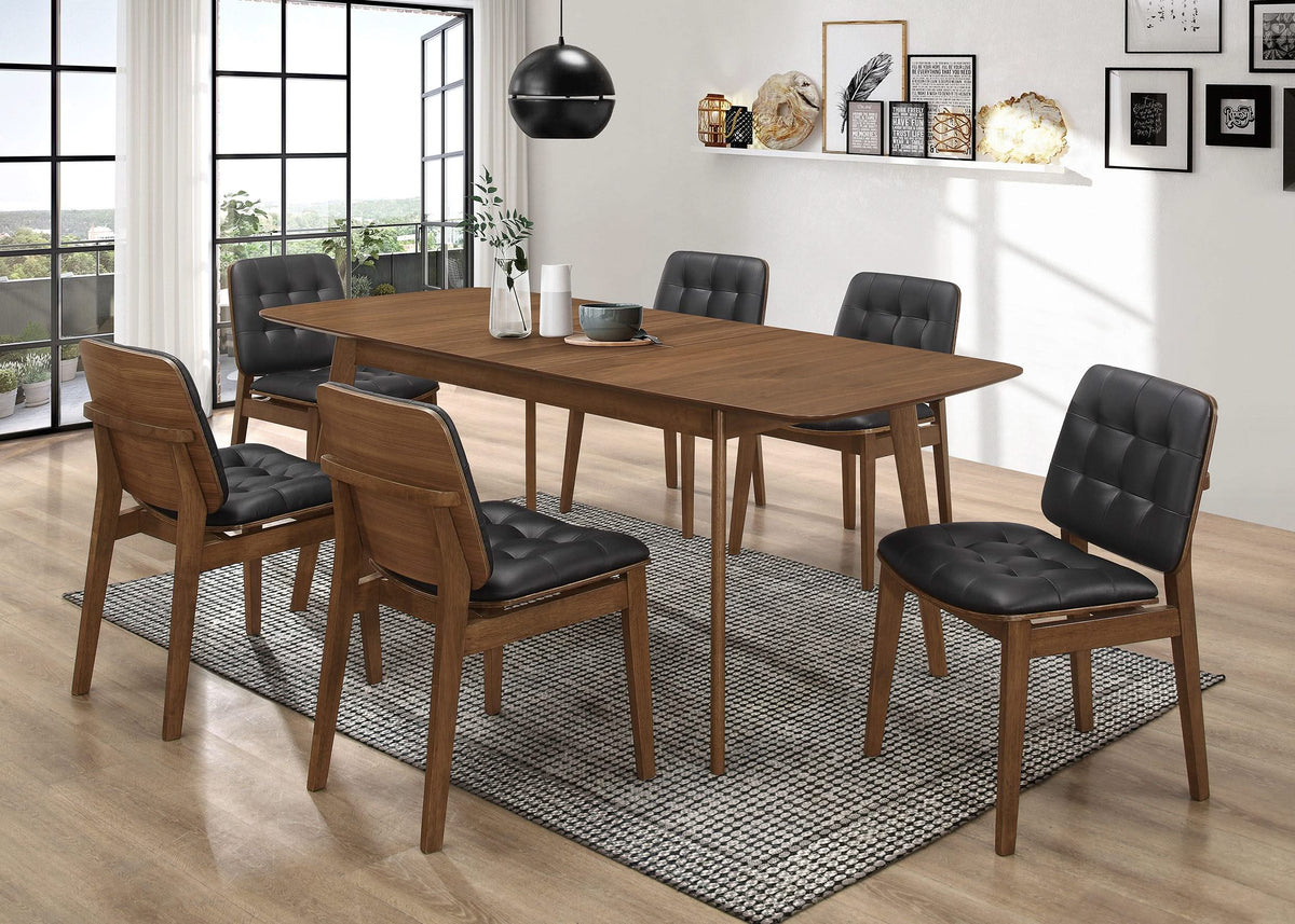 Mesa de comedor extensible Redbridge de 75 pulgadas en nogal natural