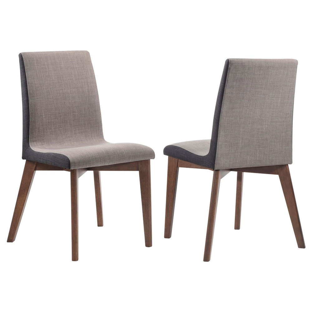 Silla de comedor tapizada Redbridge en nogal (juego de 2)