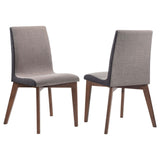 Silla de comedor tapizada Redbridge en nogal (juego de 2)