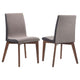 Silla de comedor tapizada Redbridge en nogal (juego de 2)