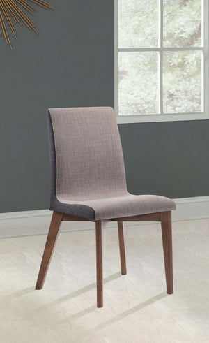 Silla de comedor tapizada Redbridge en nogal (juego de 2)