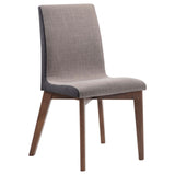 Silla de comedor tapizada Redbridge en nogal (juego de 2)