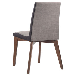 Silla de comedor tapizada Redbridge en nogal (juego de 2)
