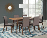 Silla de comedor tapizada Redbridge en nogal (juego de 2)