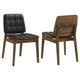 Silla de comedor tapizada Redbridge en nogal (juego de 2)