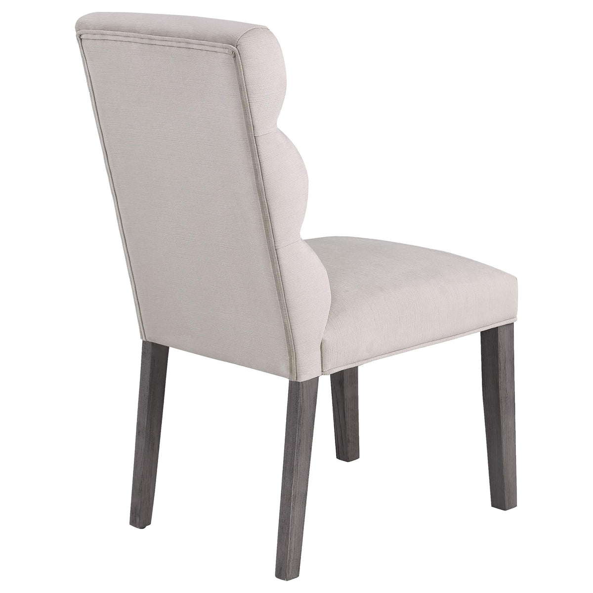 Silla de comedor tapizada en terciopelo Carla color piedra (juego de 2)