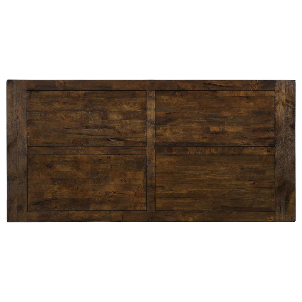 Juego de comedor rectangular Coleman de 5 piezas, marrón dorado rústico