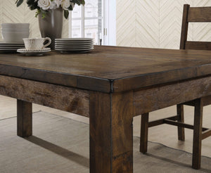Juego de comedor rectangular Coleman de 5 piezas, marrón dorado rústico