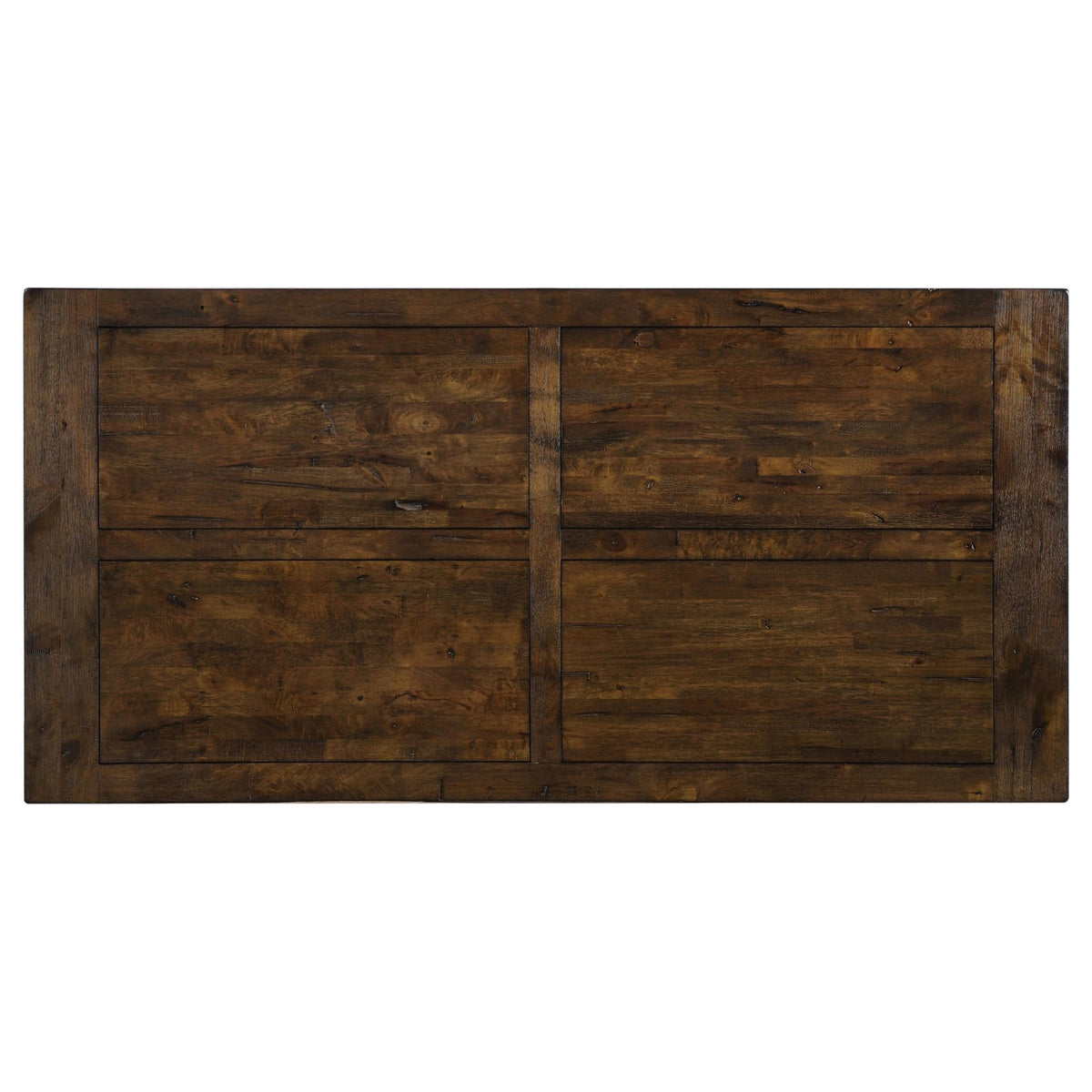 Juego de comedor rectangular Coleman de 7 piezas, marrón dorado rústico