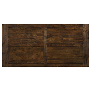 Juego de comedor rectangular Coleman de 7 piezas, marrón dorado rústico